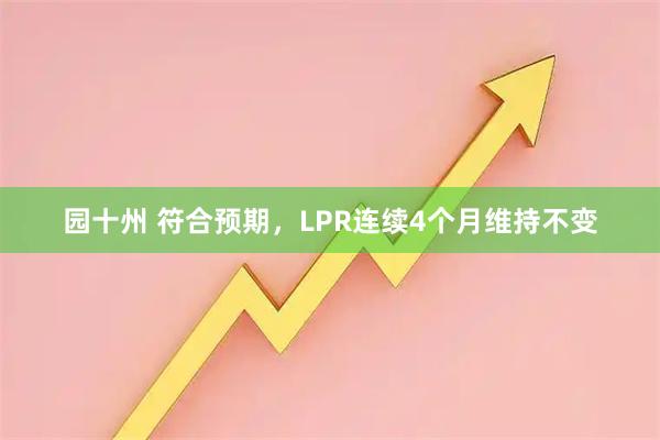 园十州 符合预期，LPR连续4个月维持不变